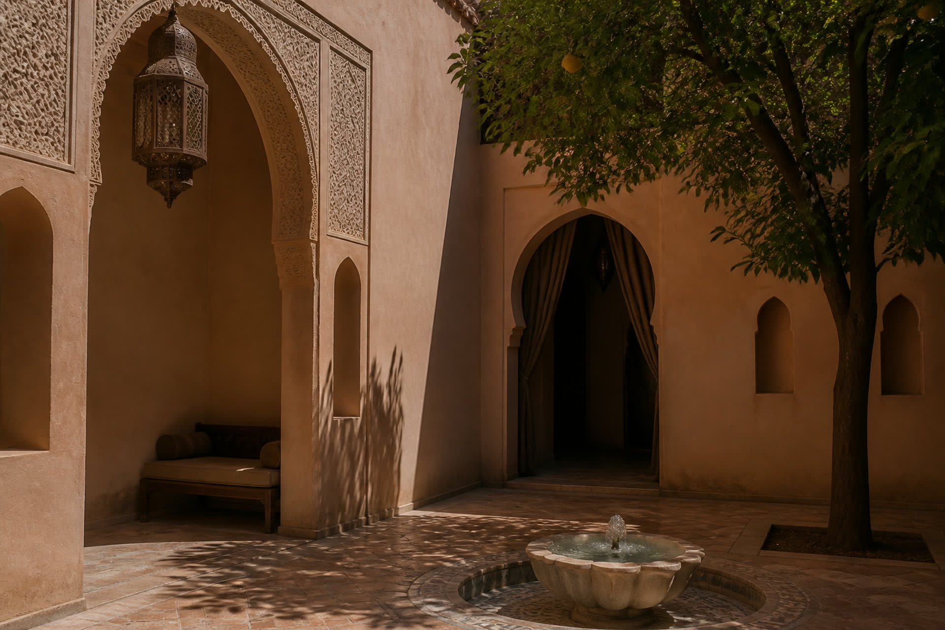 A riad courtyard